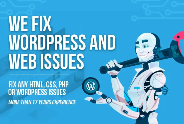 Fix wordpress and website issues